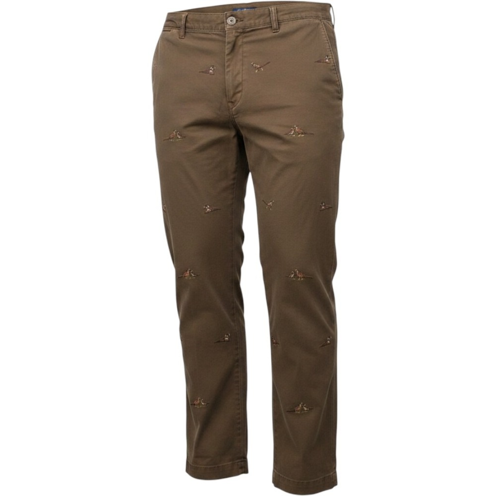 Polo Ralph Lauren Bedford Chino Mens 40 Brown Pheasant Embroidered Straight Fit